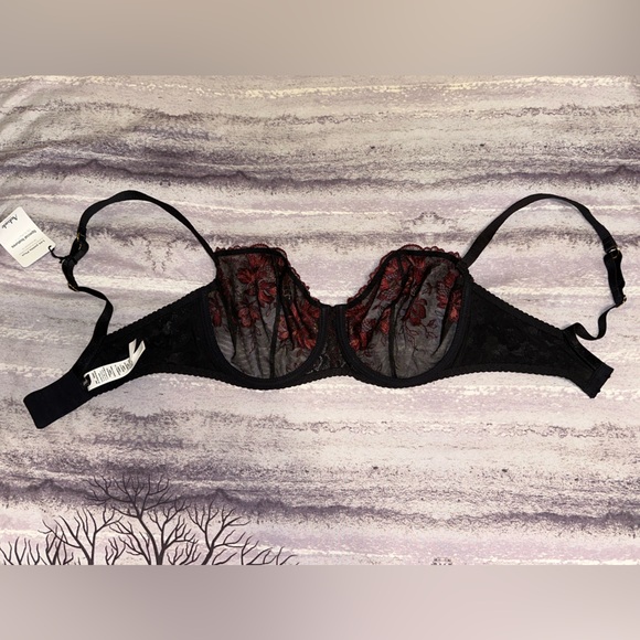 Aubade Melodie D’ete Half Cup Bra - 30F - Black Cherry - Picture 4 of 6